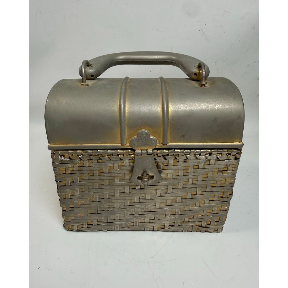 Vintage 1960’s Marcus Brothers Woven Metal Minaudiere Bag